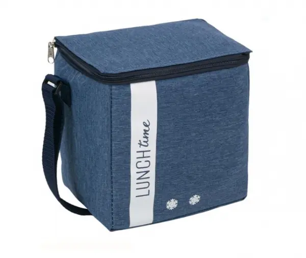 Geanta termoizolanta pentru alimente si bauturi,Blue Jeans, 6 litri, 19x15x20 cm
