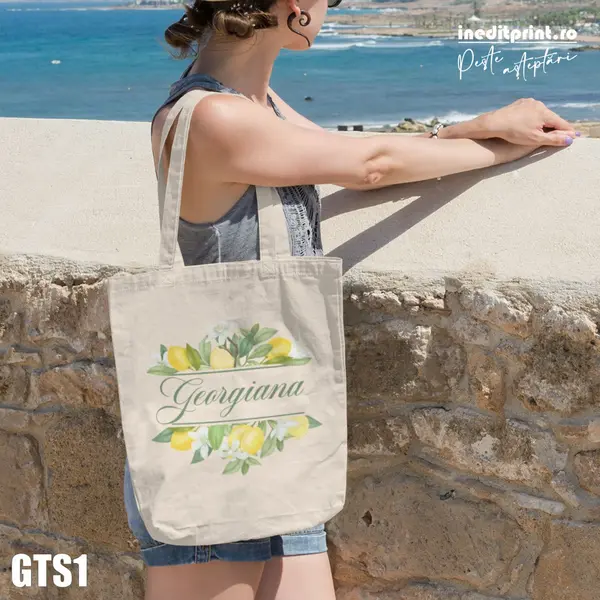 Geanta tip sacosa personalizabila - Summer Lemons GTS1