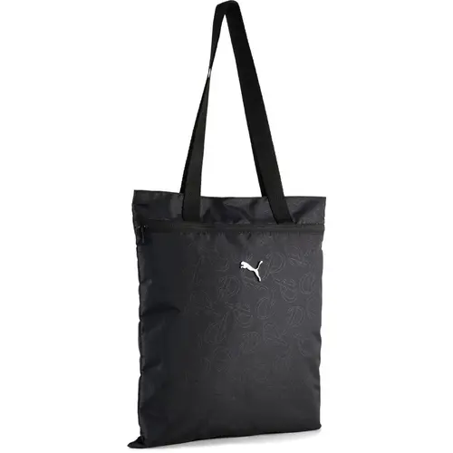 Geanta unisex Puma Pop Tote Black-puma Script Aop 09133607