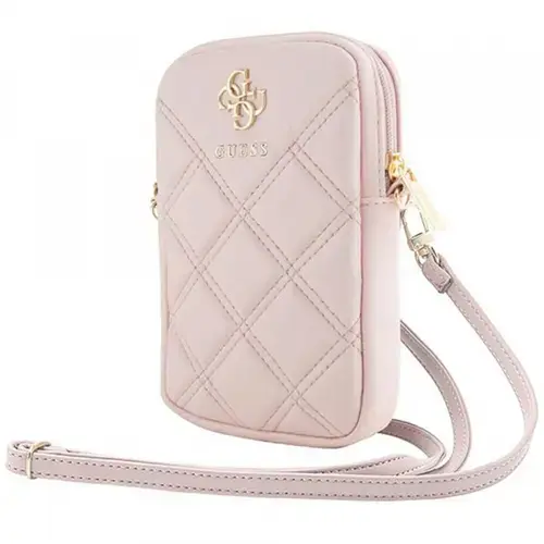 Geanta Universala pentru Telefon, Guess, Quilted 4G, Roz