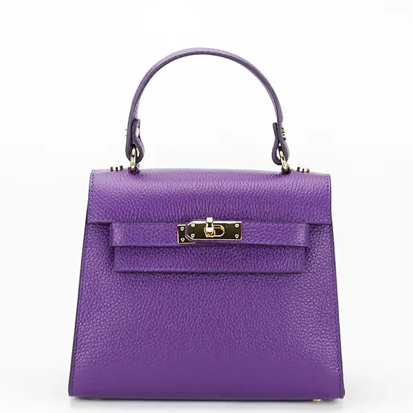 Geanta violet din piele naturala 8949 121