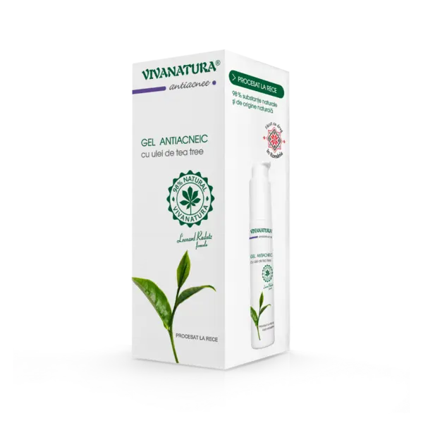Gel antiacneic cu ulei de tea tree, 50ml, VivaNatura