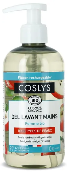 Gel bio pentru spalare pe maini fara sapun cu extract de mere, 300ml, Coslys