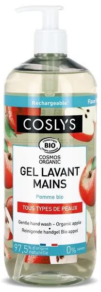 Gel bio pentru spalare pe maini fara sapun cu extract de mere, 1000ml, Coslys