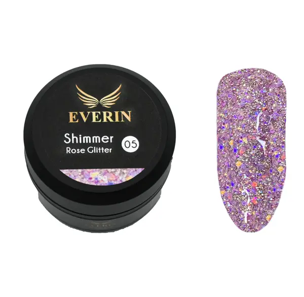Gel color Shimmer Rose Glitter Everin 5ml- 05 - SRG-01