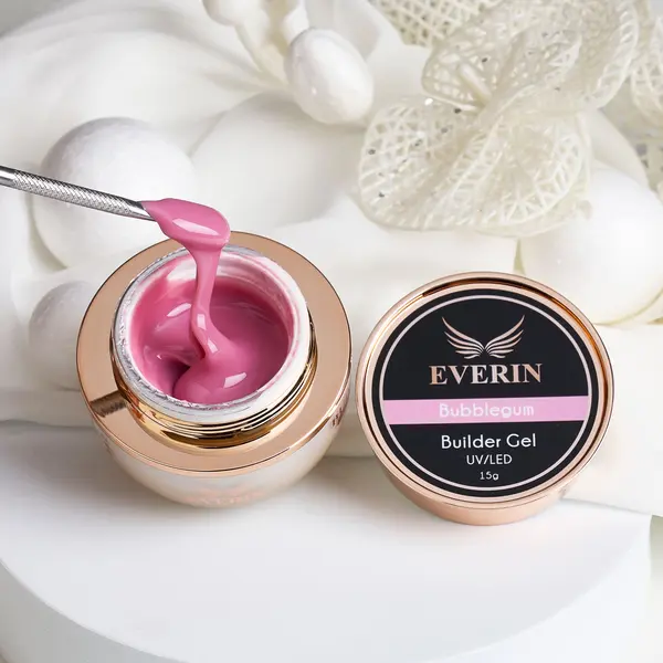 Gel Constructie Everin Autonivelant Bubblegum 15g | Builder Gel Profesional UV LED