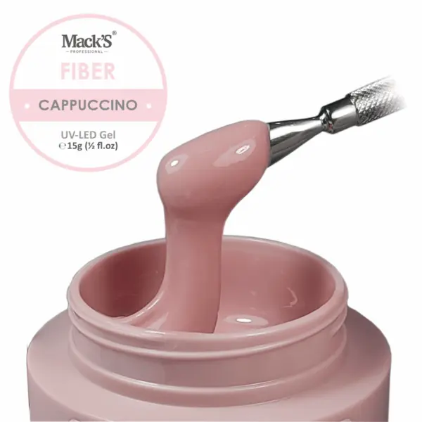 Gel Constructie Fiber Cappuccino 15ml Macks - FB-CPC-15