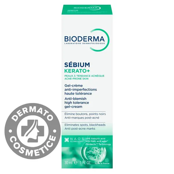 Gel crema anti-imperfectiuni Sebium Kerato+, 30ml, Bioderma