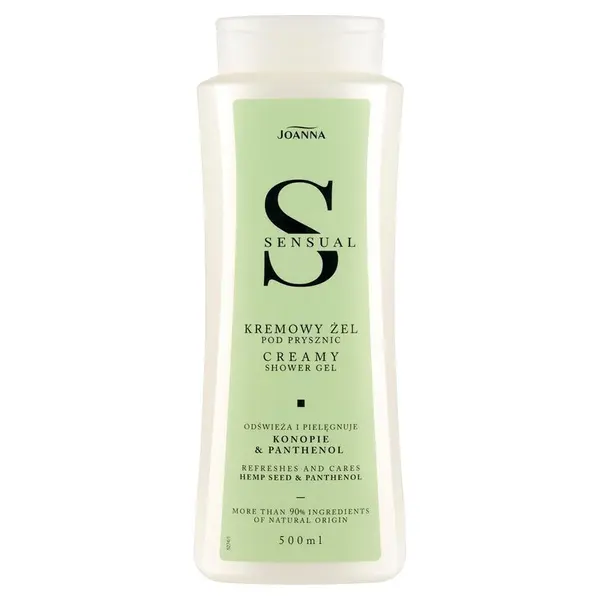 Gel crema de dus cu Seminte de canepa si Pantenol Sensual, Joanna | 500 ml