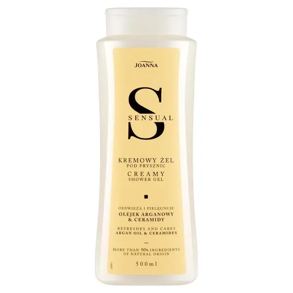 Gel crema de dus cu Ulei de Argan si Ceramide Sensual, Joanna | 500 ml