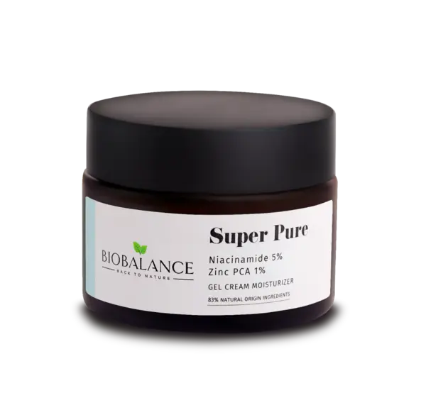 Gel crema hidratant cu niacinamide 5% + zinc PCA 1% Super Pure, 50ml, Bio Balance