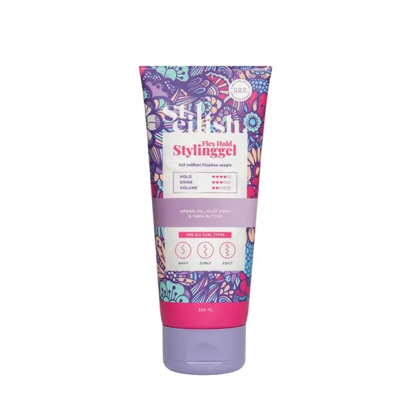 Gel cu fixare medie pentru parul cret Flex Hold, 200ml, Steilish