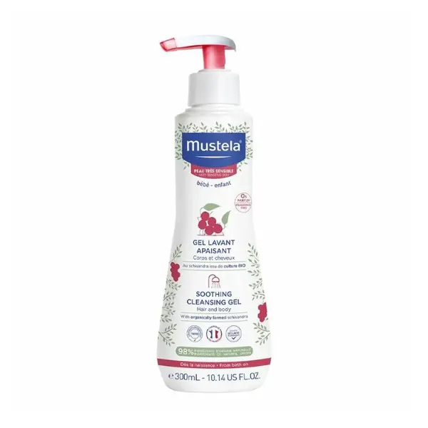 Gel curatare calmant pentru piele sensibila, 300ml, Mustela