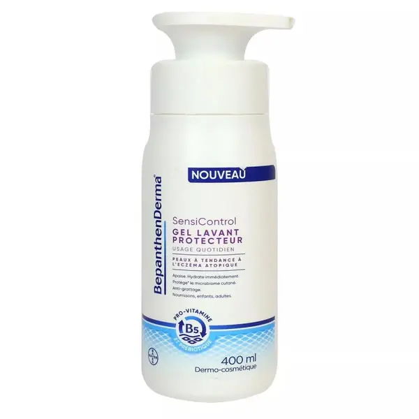Gel de Curatare, Bepanthen Derma, Sensicontrol, pentru Ingrijirea Pielii Uscate Predispuse la Eczeme Atopice, 400ml