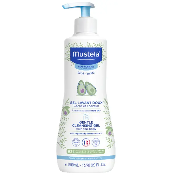 Gel de curatare delicat pentru par si corp, Mustela | 500 ml