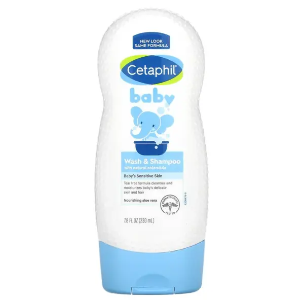 Gel de Curatare pentru Copii, Cetaphil, Baby, Wash & Shampoo, Par si Corp, Hipoalergenic, fara Lacrimi, 230ml