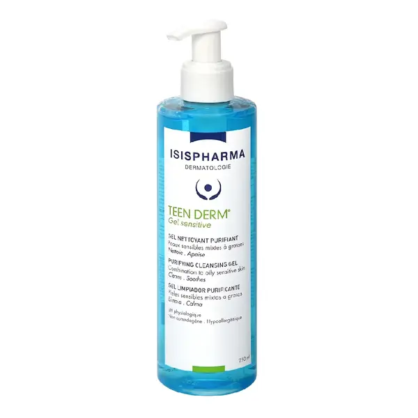 Gel de curatare purifiant Teen Derm Sensitive, 250 ml, IsisPharma