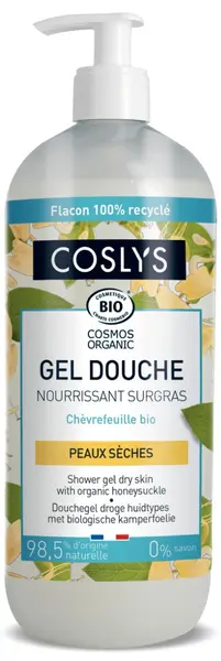Gel de dus bio hranitor cu pH neutru cu caprifoi, 1000ml, Coslys