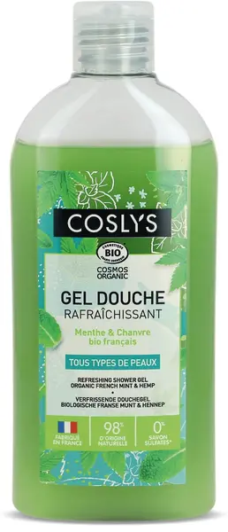 Gel de dus bio revigorant cu Menta si Canepa, 250ml, Coslys