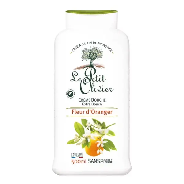 Gel de Dus Crema cu Flori de Portocal Le Petit Olivier, 500 ml