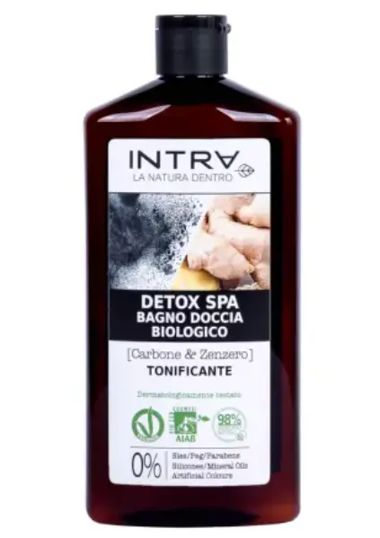 Gel de dus cu carbune vegetal, 400ml, Intra