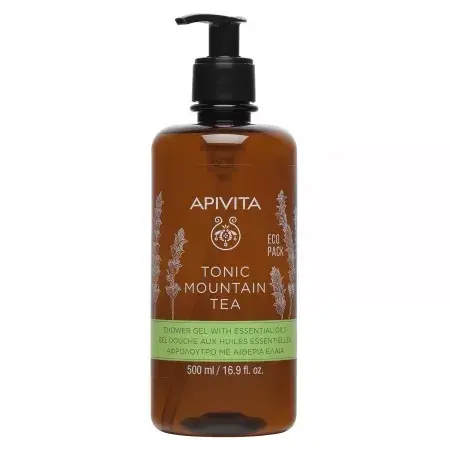 Gel de dus cu ceai de munte Tonic Mountain Tea, 500 ml, Apivita