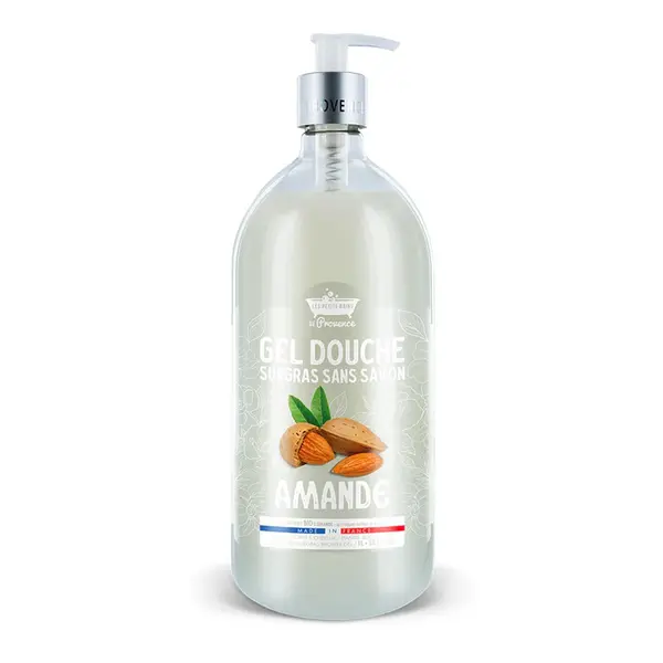 Gel de dus cu Migdale Surgras fara sapun, 1l, Les Petites Bains de Provence