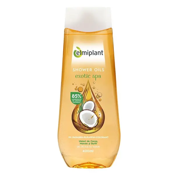 Gel de Dus Elmiplant Exotic Spa, cu Ulei de Cocos, Marula si Buriti, 400 ml
