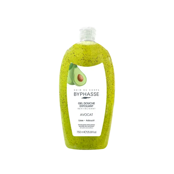 Gel de dus exfoliant cu Avocado, 750ml, Byphasse