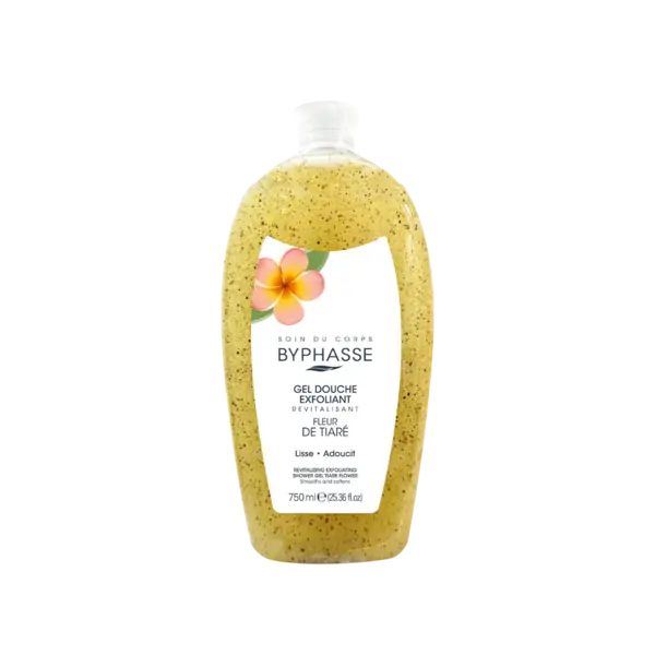 Gel de dus exfoliant cu Flori de Tiare, 750ml, Byphasse