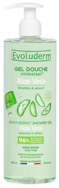 Gel de dus hidratant Aloe Vera, 500ml, Evoluderm
