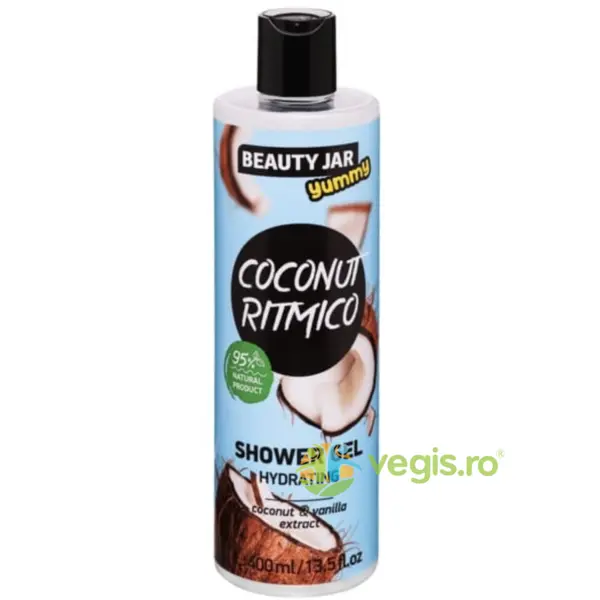 Gel de Dus Hidratant cu Extract de Cocos si Vanilie Coconut Ritmico 400ml