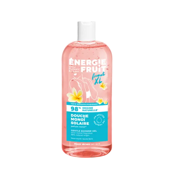 Gel de dus hidratant pentru piele uscata cu Ulei de Monoi, 500ml, Energie Fruit