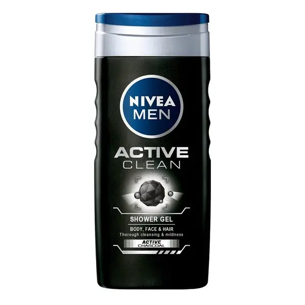 Gel de Dus Nivea Men Active Clean, cu Carbune Activ, 500 ml