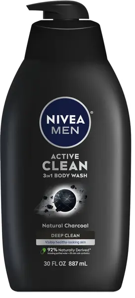 Gel de duș Nivea Men cu cărbune activ Active Clean, 887 ml