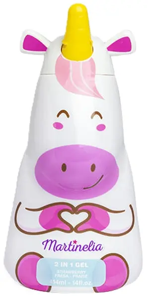 Gel de duș pentru copii 2 în 1 Martinelia Little Unicorn - 414 ml