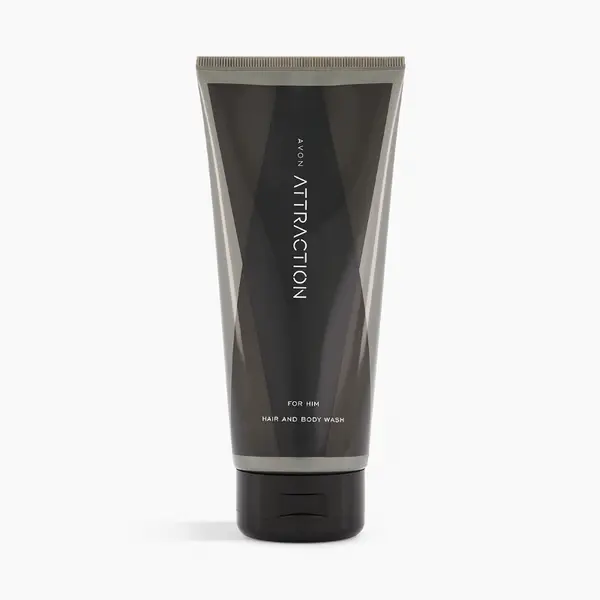 Gel de dus pentru par si corp barbati Attraction, 200ml, Avon