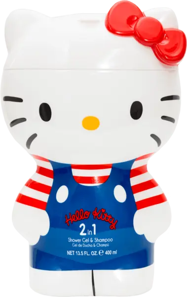 Gel de dus si sampon figurina 2D Hello Kitty, 400ml, Airval