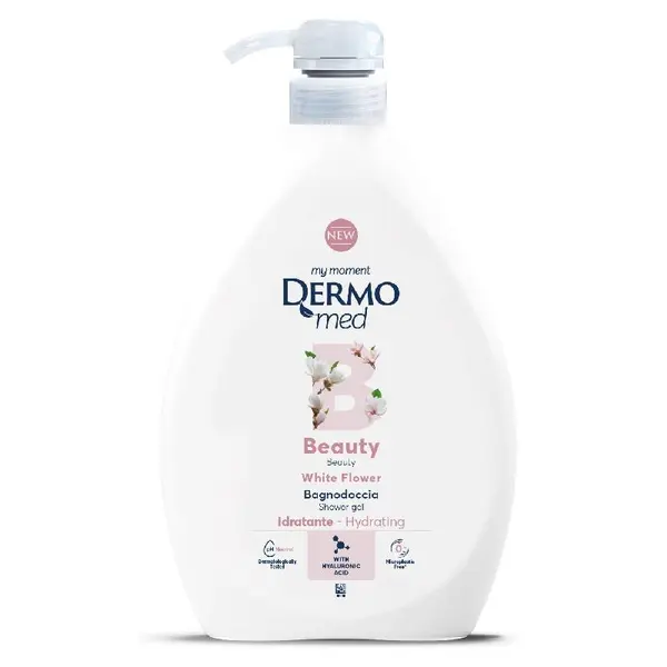 Gel de dus White Flower Beauty, 1000ml, Dermomed