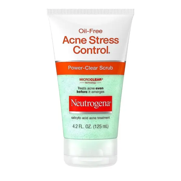 Gel de Fata, Neutrogena, Acne Stress Control, Efect Exfoliant impotriva Acneei, cu Acid Salicilic 2%, fara Ulei, 125ml