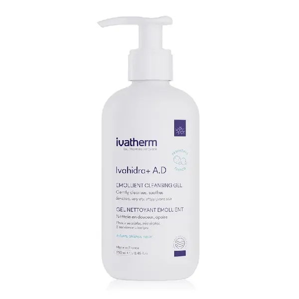 Gel de spalare emolient Ivahidra+ A.D, 250 ml, Ivatherm