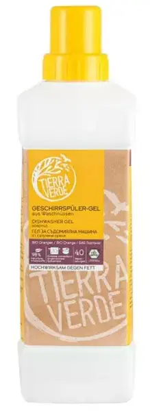 Gel ecologic pentru mașina de spălat vase Tierra Verde - Cu extract organic de portocale, 1 L