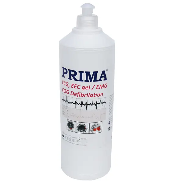 Gel EKG/ECG PRIMA, Transparent, 1000ml – Gel Conductiv pentru Electrozi si Diagnostic Medical