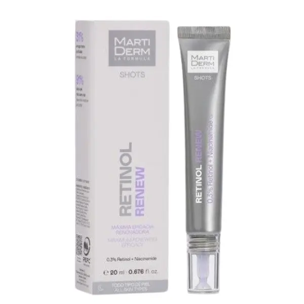 Gel fluid regenerant cu retinol si niacinamide Renew Shots, Martiderm | 20 ml
