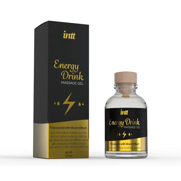 Gel INTT – Energy Drink Massage, pentru masaj erotic, sex oral, excitare intensă, cu efect de încălzire, 30 ml