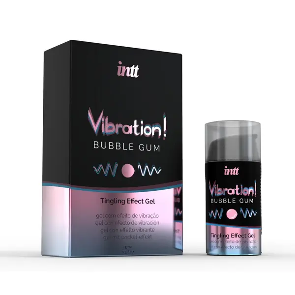 Gel INTT – Vibration Bubble Gum, pentru excitare intensă, senzatie vibrantă, Unisex, 15 ml
