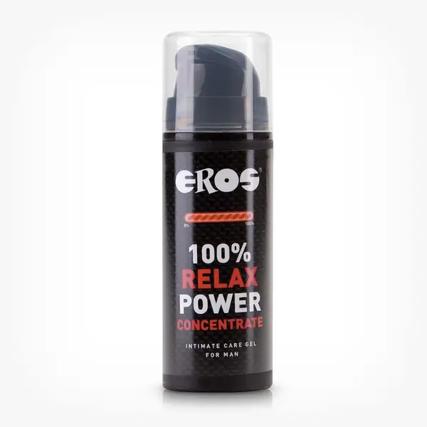 Gel lubrifiant pentru bărbați EROS 100% Relax Power Concentrate MEN, pentru relaxare anală, testat dermatologic, pe bază de apă, 30 ml