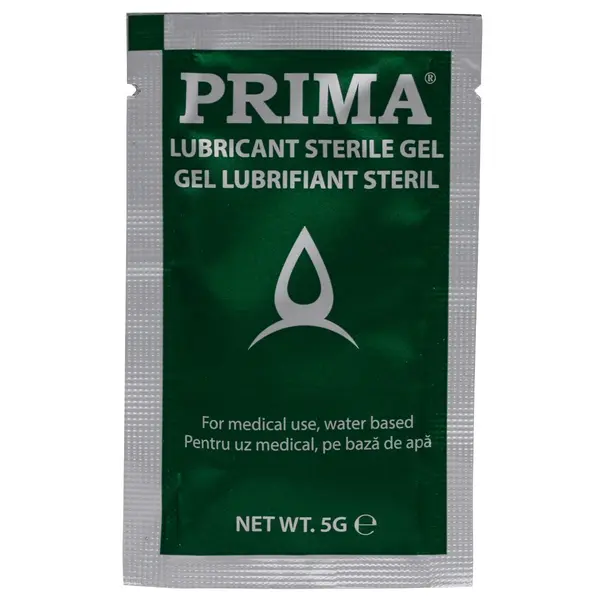 Gel lubrifiant steril PRIMA pentru uz medical, solubil in apa, hipoalergenic, transparent, 5 g, 100 bucati