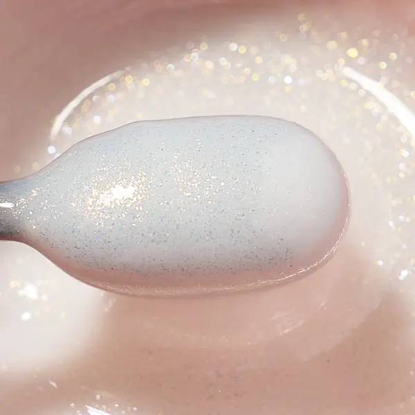 Gel Milky White cu Sclipici Shimmer Obsession Everin 50gr 08
