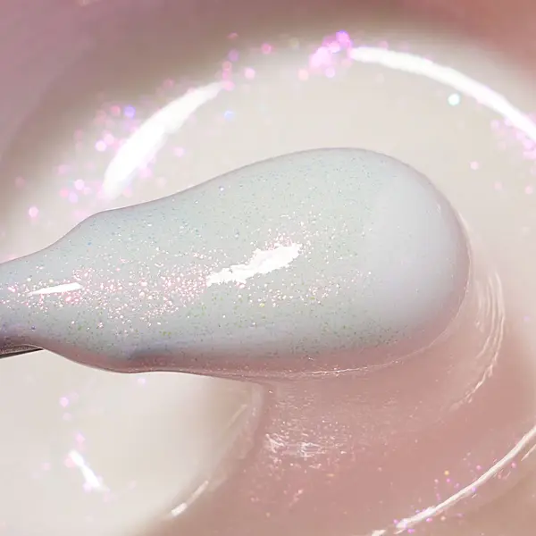 Gel Milky White - Shimmer Obsession Gel Everin 50gr cu Sclipici 02